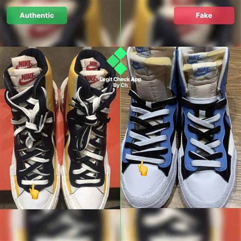 nike sacai blazer real vs fake|A guide for your Nike Sacai Waffle Legit Checking! : r/Sneakers .